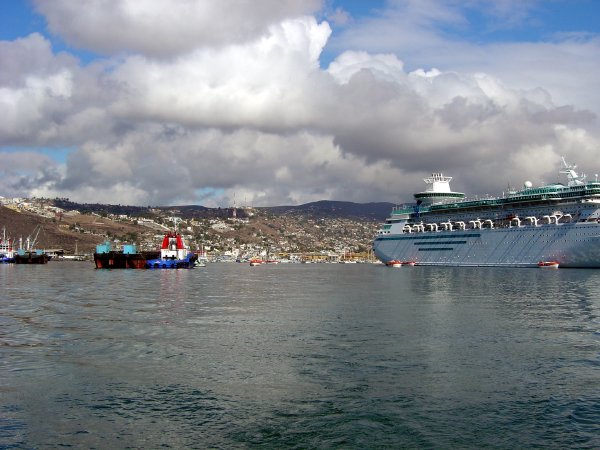 Busy traffic morning as we depart